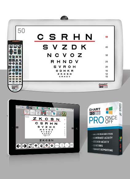 Chart2020 version 9 delivers a new standard for the assessment of visual acuity, binocularity, stereo acuity, contrast sensitivity and other eye performance tests.