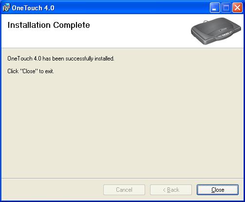 18 VISIONEER ONETOUCH 9420 USB SCANNER USER S GUIDE 6. Click Close on the Installation Complete window. 7. If you selected ArcSoft Scrapbook Suite to install, its installation will now begin.