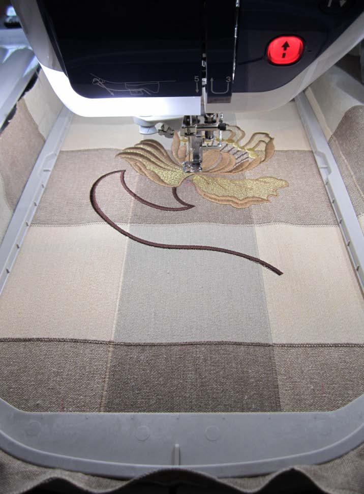 Front Cover Embroidery Positioning Stitch your design out.