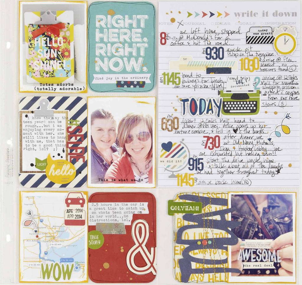 Simple Tip: Use a Basic Planner Insert in your Pocket Page scrapbooking to recap