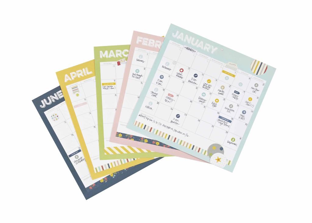 Calendar Paper Kit Thinking out Loud Designer Cardstock Take Time