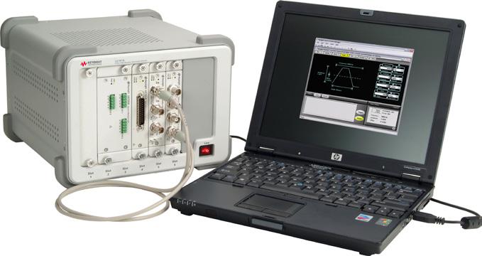 U2722A/U2723A USB Modular Source Measure Unit Features Three-channel SMU Four-quadrant operation (±20 V) Maximum current output of 120 ma per channel Embedded test script (able to support three