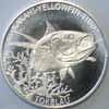 2014 Tokelau Yellowfin Tuna One Ounce Silver Coins Brilliant Uncirculated Issued by the Pacific Island of Tokelau with a face value of 5 dollars.