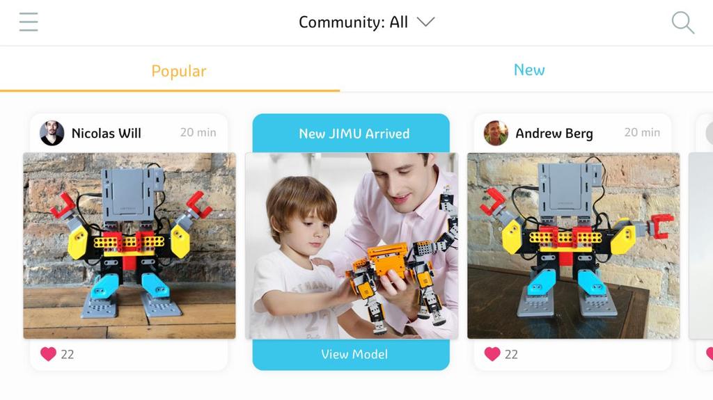 Share Your Robot in Jimu Community Easy to upload & share