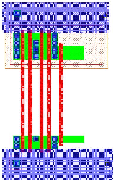 enabled inverter Minimum spacing for all transistors so far Incremental DRC at
