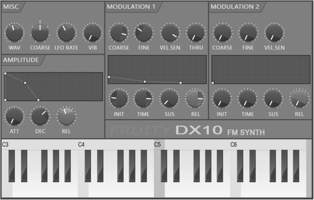 Fruity DX10 (included) - An 8-voice polyphonic (that means 8 notes at