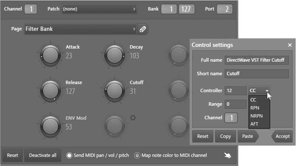 It lets you send a MIDI controller signal to an external (or internal) MIDI device.