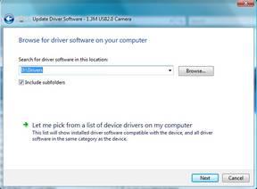 On the next dialog box select Let me pick from a list of device drivers on