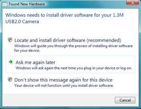 Installing the PL-131 Driver Software (32-bit or 64-bit) Please follow the instructions below in order to install the Windows drivers for the camera.