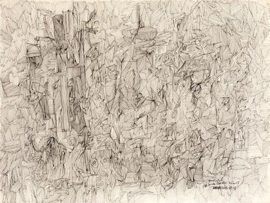 Carnavale, 1958 Ink on paper 18 24 in. (45.