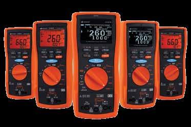 001 to 60K Ω Timed, PI, DAR Timed only Adjustable insulation test voltages 10 to 1.1K V 10 to 1.