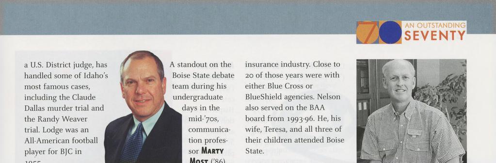 He served on the school's board of directors for several terms and was its chair when Boise College became a state-assisted school.