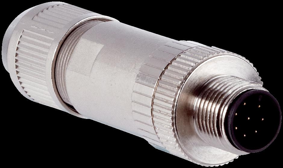 DOS2312G02 2077057 Head : male connector, M12, 8pin, straight, coded Head :