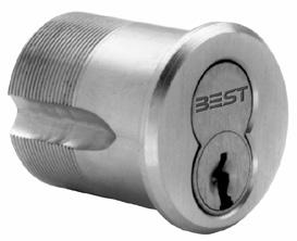 ..12 1E Series Features 1E Mortise Standard mortise applications require use of BEST s 1E series cylinders with standard 1E-C4 cam.
