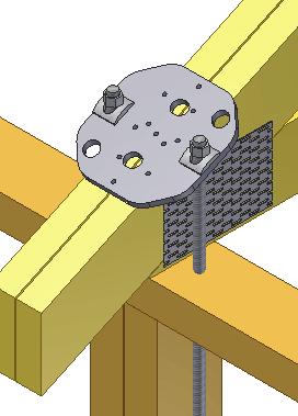 0 2/M12 (II) Using Double Plates SINGLE PLATE for a maximum 54 kn capacity Timber Grade (Truss chord) Truss Laminates (2) Design Capacity (4) (kn) Minimum Tie-Down Rod LVL10/13