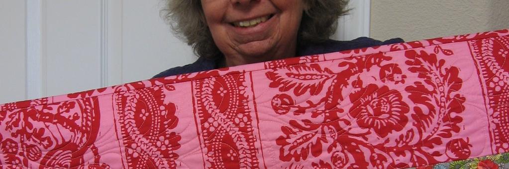 An entrepreneur extreme, Pat has her own line of lap-sized quilt patterns: simple and straightforward.