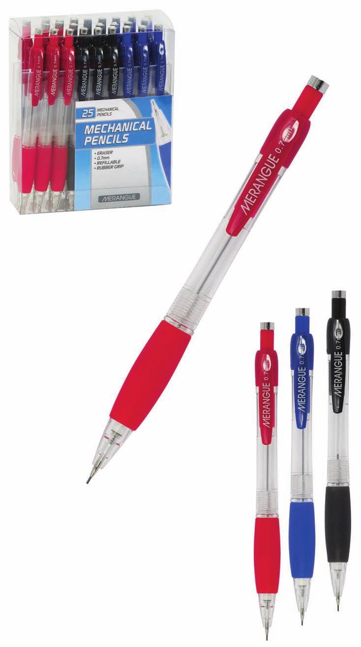 25 PACK 38N1-9311-00-000 MECHANICAL PENCILS 25 Pack Mechanical Pencils - Eraser under