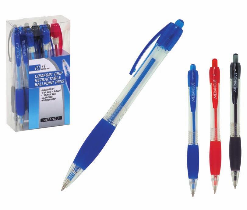 4PK RETRACTABLE 38N2-7581-00-000 4 Pack Retractable Ballpoint Pens - Comfort