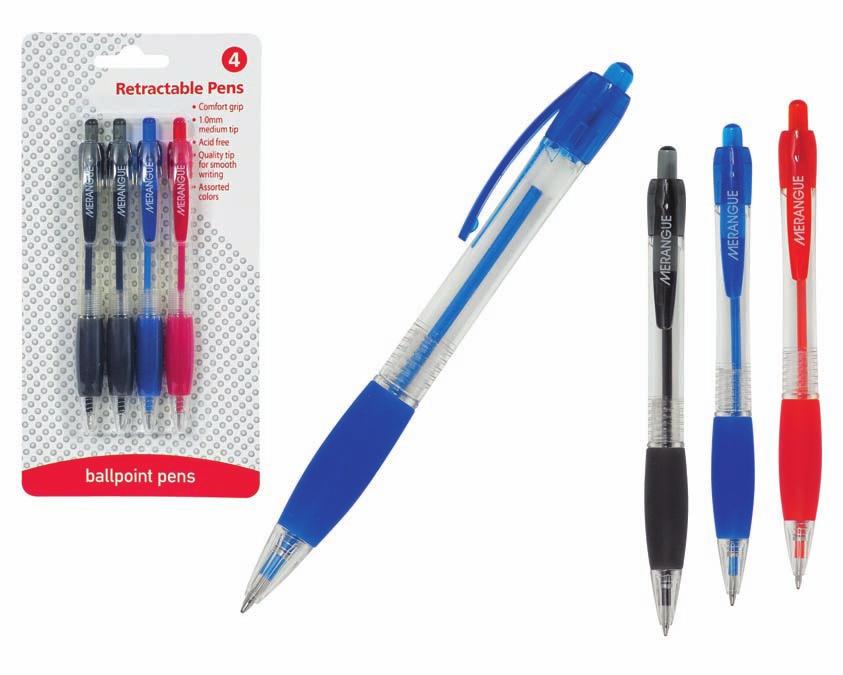 0mm medium tip - Quality tip for smooth writing - Black, blue and red ENGLISH