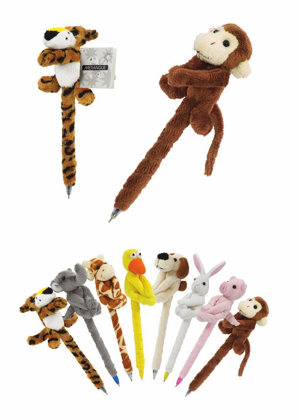 PLUSH RITER 38Q1-8010-00-000 NOVELTY Plush Riter Pens - Gel-based ink dries instantly - Non-toxic