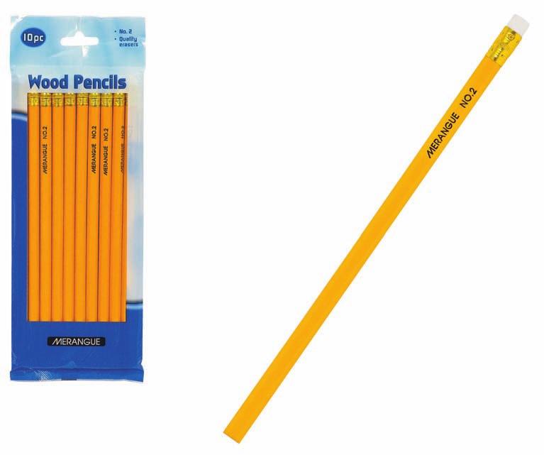 10PC WOOD 38R9-7161-00-000 PENCILS 10 Pack Wood Pencils - No.