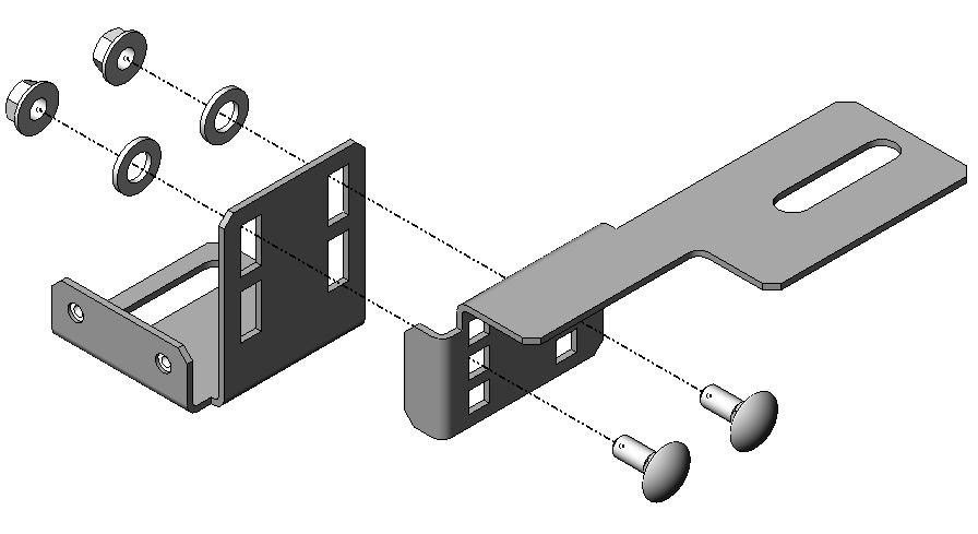 Assemble the two brackets together using two