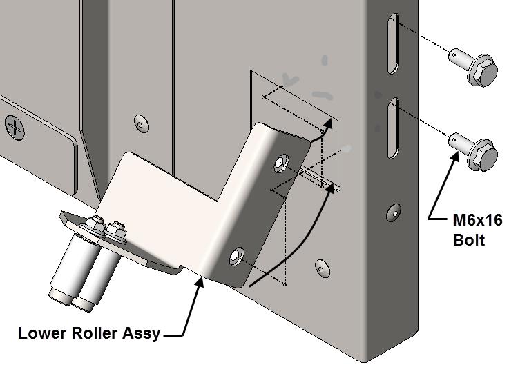 **TIP** Use a flat screwdriver positioned underneath the side panel to aid with hole alignment.