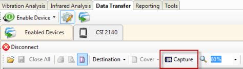 Transfer files with CSI 2140 1. Use the appropriate cable to connect your analyzer to a computer where AMS Machinery Manager is installed, if you are using a wired connection. 2. On the computer, open Data Transfer.