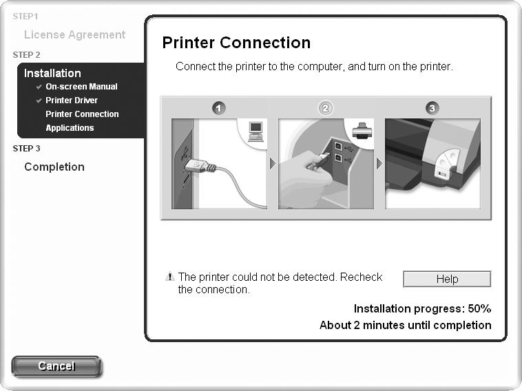 Troubleshooting Cannot Install the Printer Driver Problem Possible Cause Try This Cannot Install the Printer Driver Installation procedure is not followed correctly Follow the Easy Setup Instructions