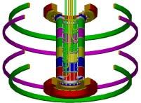 2.3 PF System WU Weiyue 2.3.1 Introduction The poloidal field (PF) system consists of fourteen superconducting coils, including 6 pieces of central selenoid coils, 4 pieces of divertor coils and 4 pieces of outer-big-rings.