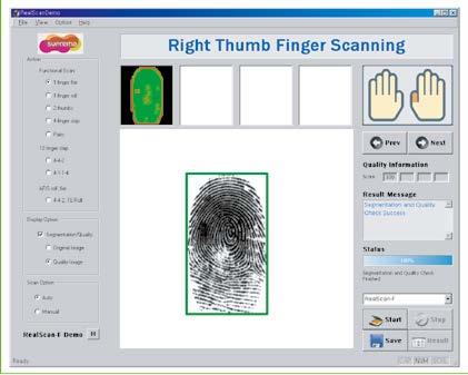 RealScan SDK RealScan SDK Auto Capture RealScan SDK's auto capture feature provides automated detection, position check, angle check and image quality check