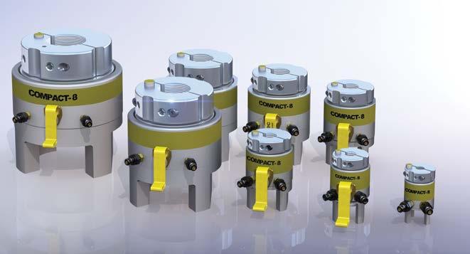 Comprising just 8 bolt tensioning tools, the COMPACT-8 series is capable of tensioning most standard flanges including most of the newer Vector SPO* Compact flanges.