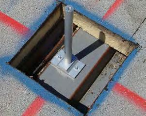 As a general rule, standoffs should be approximately 2½ inches taller than the cone of the flashing selected for the roof type.