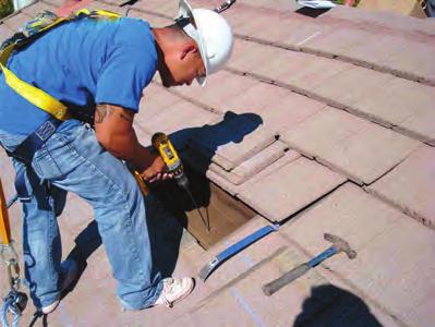 Transcribe the location marks from the roofing material to the roofing underlayment.