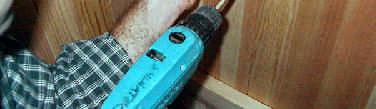J 15 Using #4 finishing nails (Pneumatic nailer preferred), nail the cove molding to the interior walls.