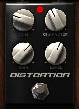 Distorsion A model of a classic distortion stomp box from the 80s, with "Character" control added to make it more versatile.