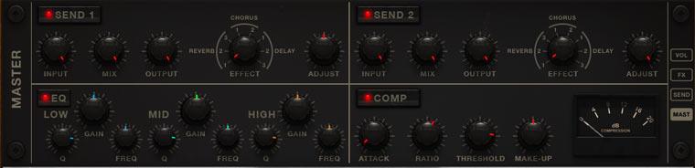 Mastering your Recordings Tap on the MAST button to reach the Master section of AmpliTube, the final stage where all your recordings will be processed before exporting.