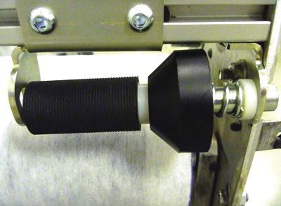 Insert the new shaft with the cut out as shown.