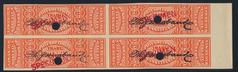 US Confederate States 969 ** #11 1863 10c blue Jefferson Davis, a mint plate block of 109, with sheet selvedge at right and bottom,