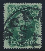 least, Bayonets to Lhasa by Peter Fleming (Ian s older brother). 954 955 954 8 #15 1855 10c green Washington Imperforate, Type III, used with c.d.s. cancel, four large margins, very fine.
