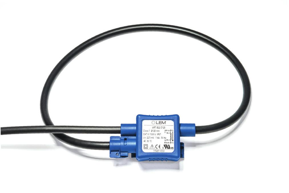 Ref: ART-B22-D70, ART-B22-D125, ART-B22-D175 Flexible clip-around Rogowski coil for the electronic measurement of AC current with galvanic separation between the primary circuit (power) and the