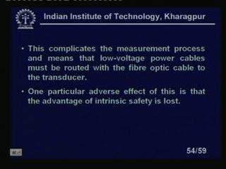 (Refer Slide Time: 56:34) This complicates the measurement process and means that the low voltage power cables must be routed with the fibre optic