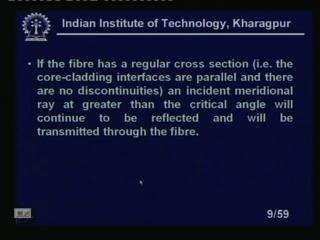 (Refer Slide Time: 09:17) If the fibre has a regular cross section that is the core cladding interface are parallel.