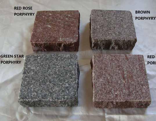 Porphyry tile multi-color, random sizes,