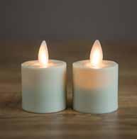 50 VOTIVES Available in 2 Widths SLOW 6H DIM 4H TIMER 10H FAST 8H 4-stage timer Style Battery Required Glow Time Timer LightLi Tealights 2 x CR2450 80