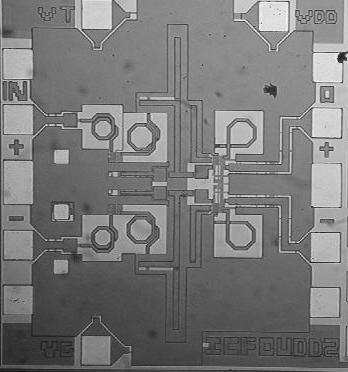 CHAPTER 5. DIFFERENTIAL LNA DESIGN 120 Figure 5.14: Die photograph of the prototype differential LNA fabricated in 0.18 µm CMOS.