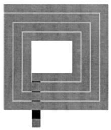 CHAPTER 1. INTRODUCTION 5 Figure 1.1: Layout of a standard 3.75 turn square spiral inductor.