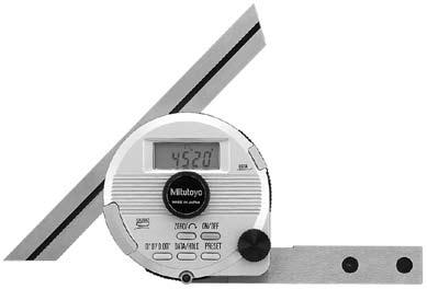 data. Can be attached to height gages using a gage holder (950750, metric) Setting preset value. Removable blade.