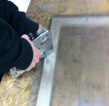 5 inches long and 22.5 inches long.) Once you have the wood cut to size, create an overlapping joint for strength.