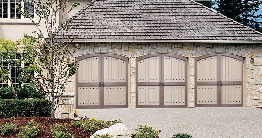 Wood Composite garage doors Offered in a variety of door